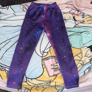 Stellar Kids Galaxy Leggings - Purple. Kids Size 8! New! Tag taken off! Itchy